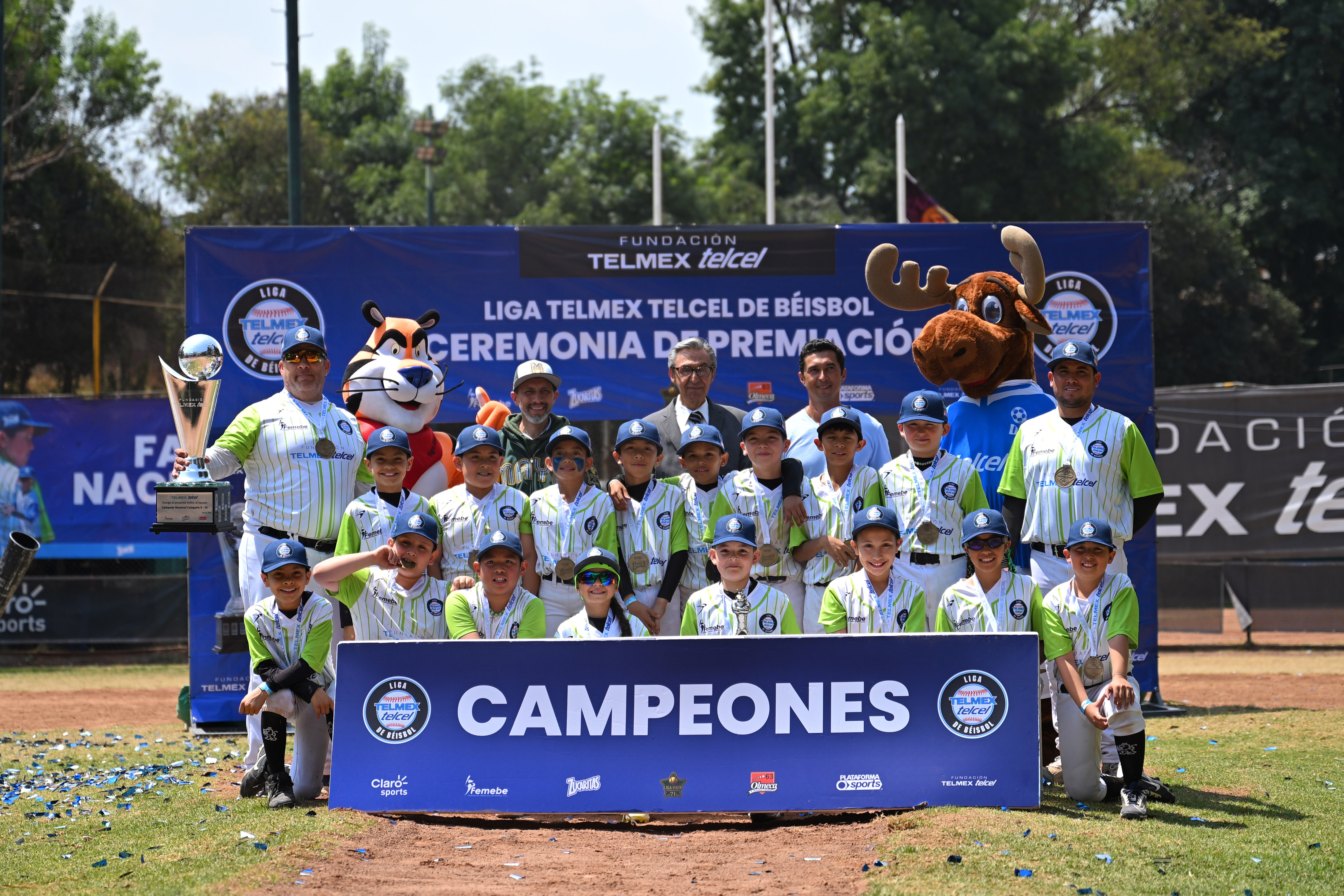 Nuevo León es bicampeón de la Liga Telmex Telcel de béisbol categoría 9-10 años