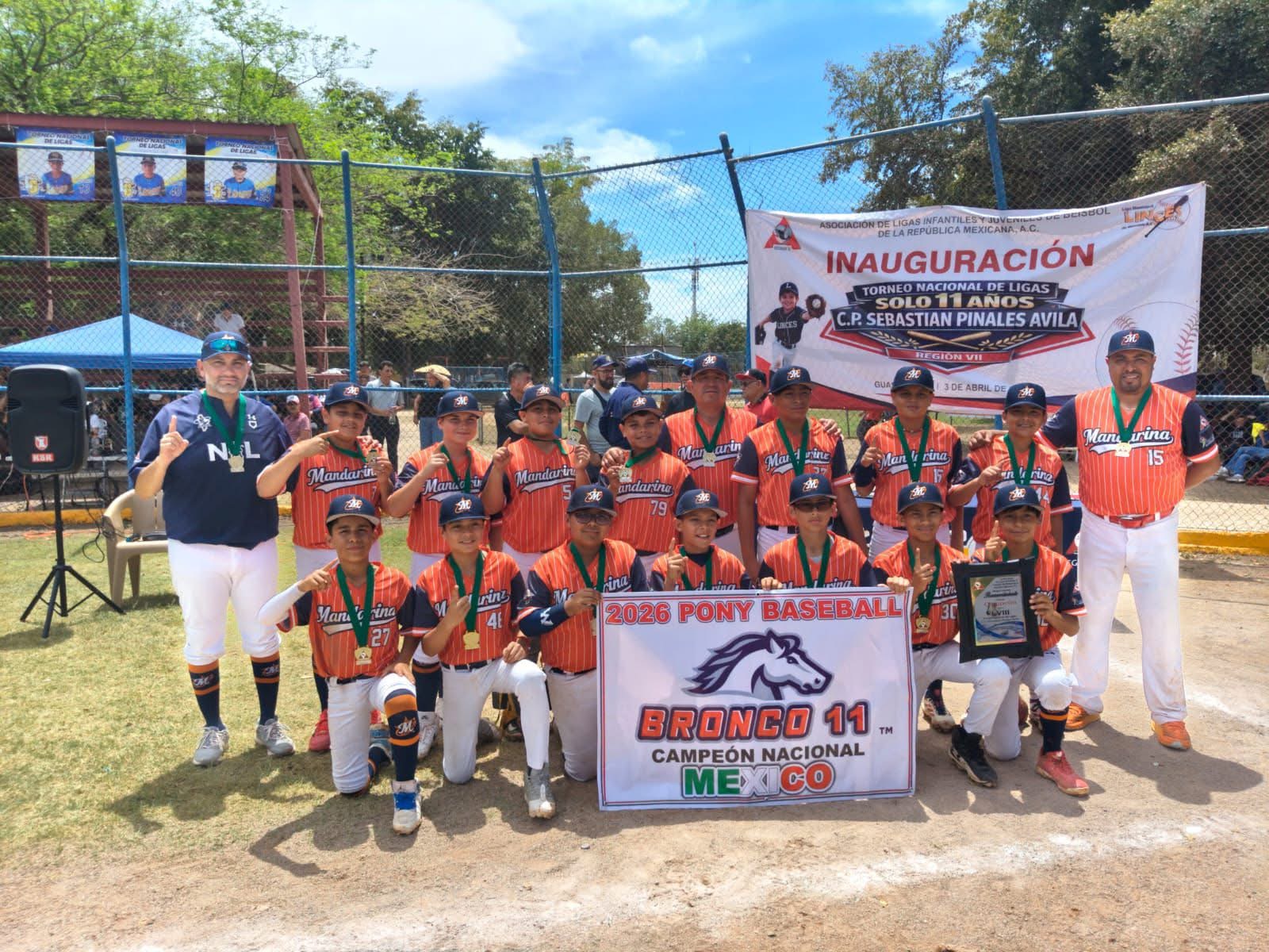 Liga Mandarina representará a México en el Bronco 11U World Series tras coronarse campeona nacional
