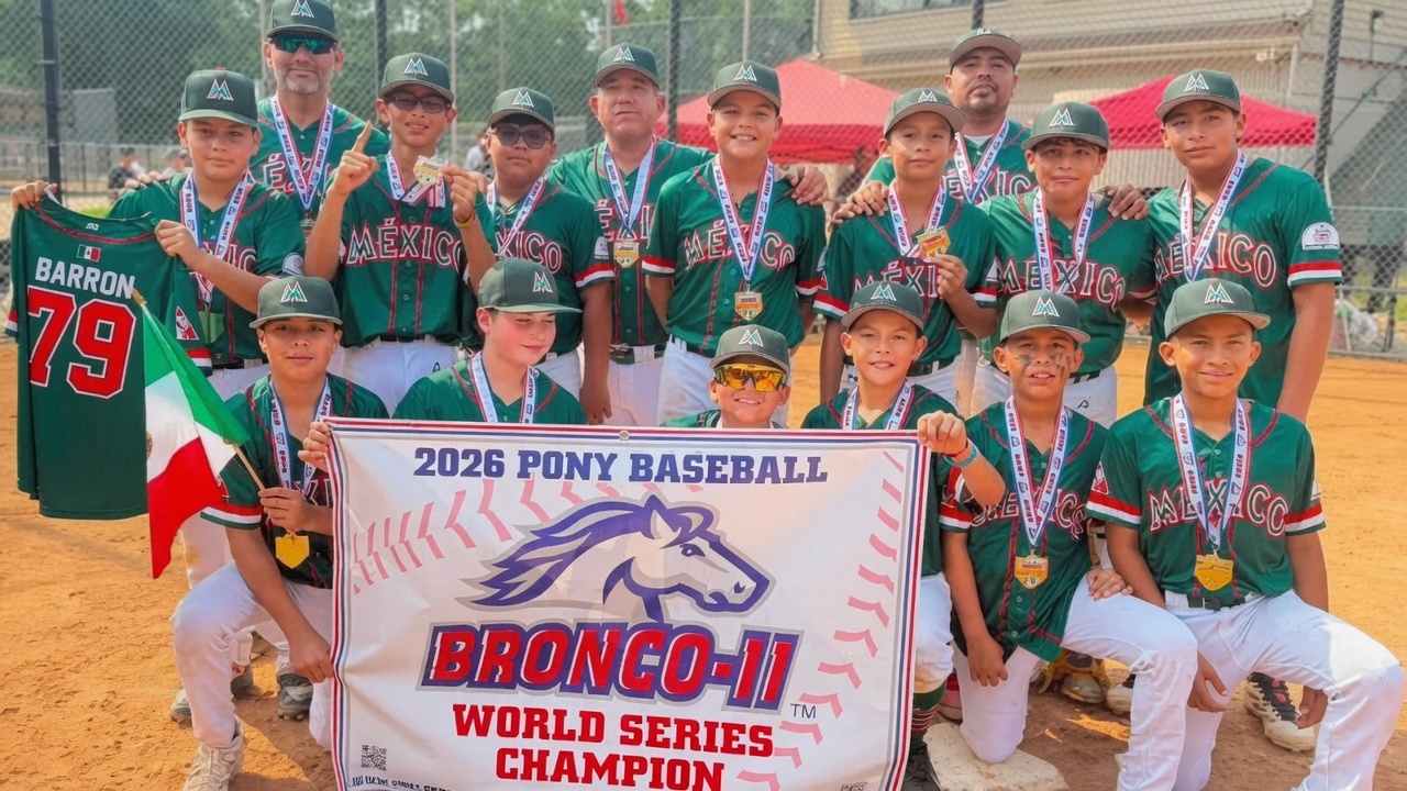 México es campeón mundial 11U de PONY: Monterrey blanquea 2-0 a Placentia en Chesterfield