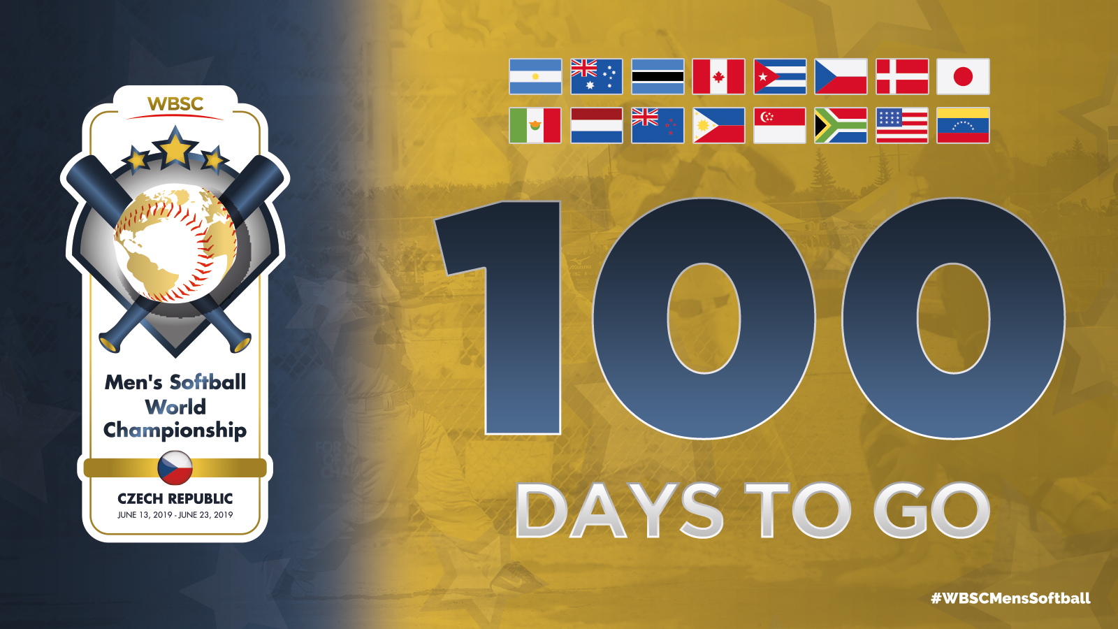 A 100 días del Campeonato Mundial de Softbol Masculino